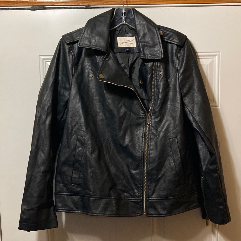 Universal Thread Black Faux Leather Jacket S‎
